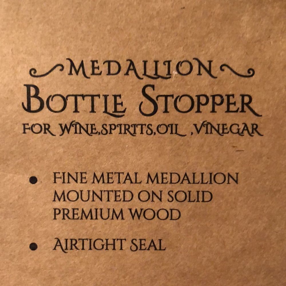 Prodyne Fine Metal Medallion Bottle Stopper - Picture 5 of 6